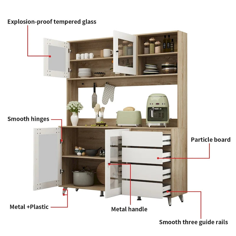 Sideboard Wine Cabinet Tea Cabinet Kitchen Cupboard Buffets Sideboards