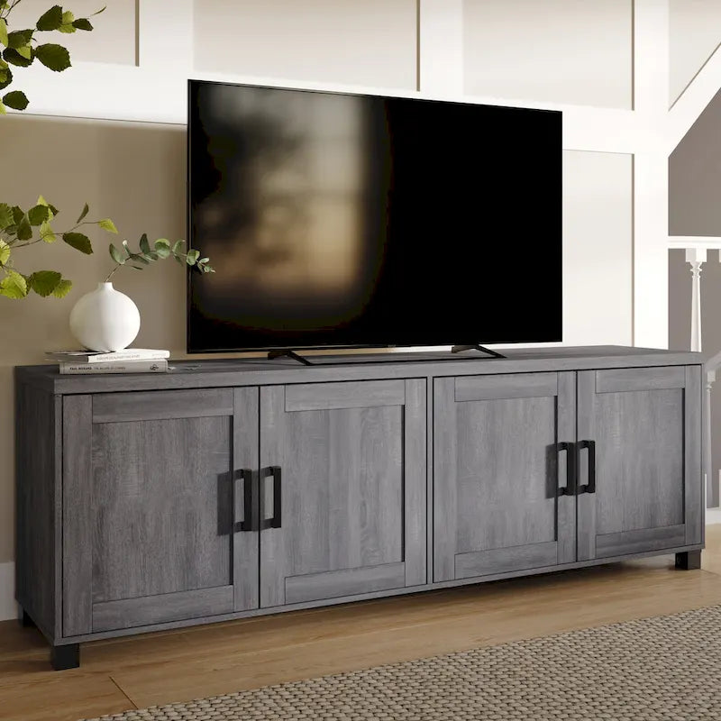71-Inch Wide TV Stand with Storage Doors, TVs up to 85