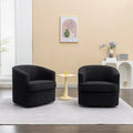 Modern Boucle Upholstered 360 Degree Swivel Accent Club Chair Set of 2