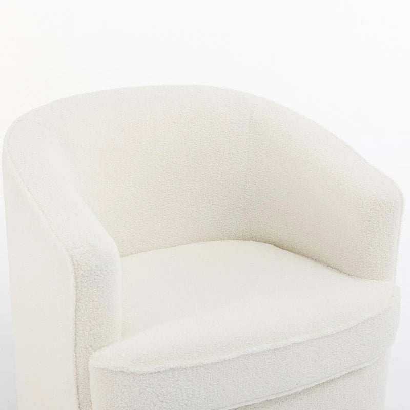 Modern Boucle Upholstered 360 Degree Swivel Accent Club Chair Set of 2