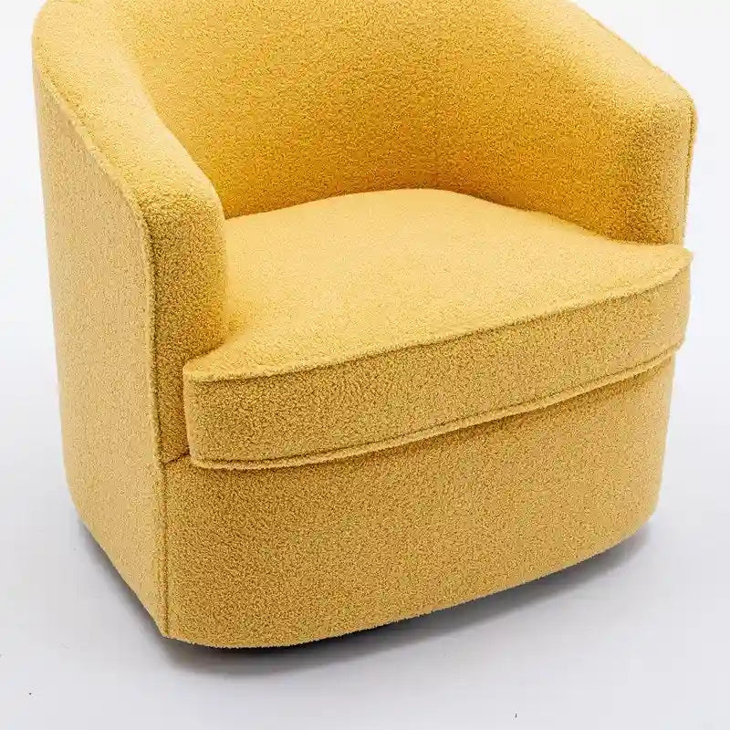 Modern Boucle Upholstered 360 Degree Swivel Accent Club Chair Set of 2