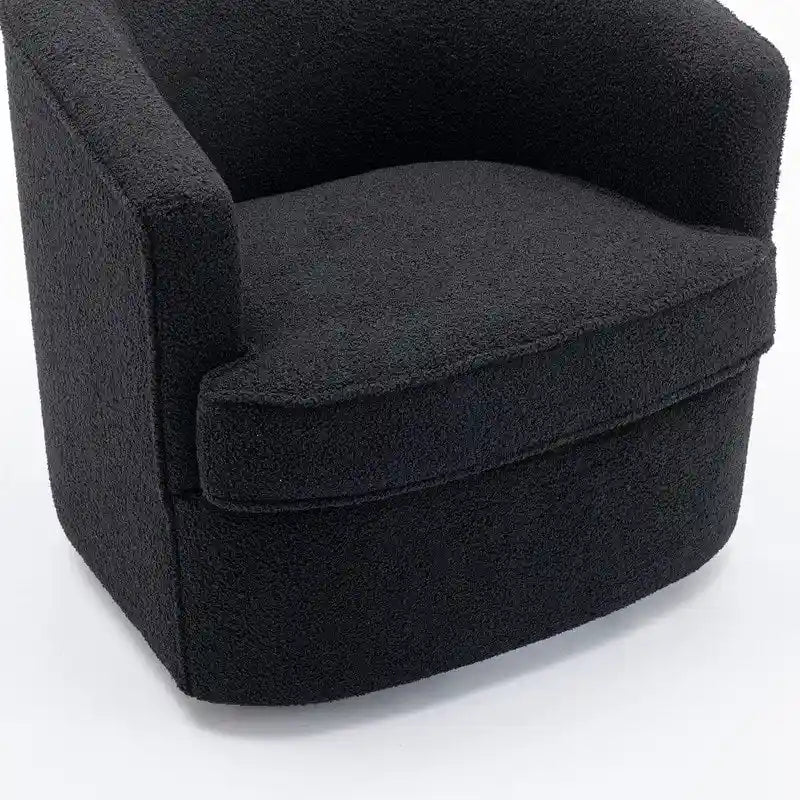 Modern Boucle Upholstered 360 Degree Swivel Accent Club Chair Set of 2