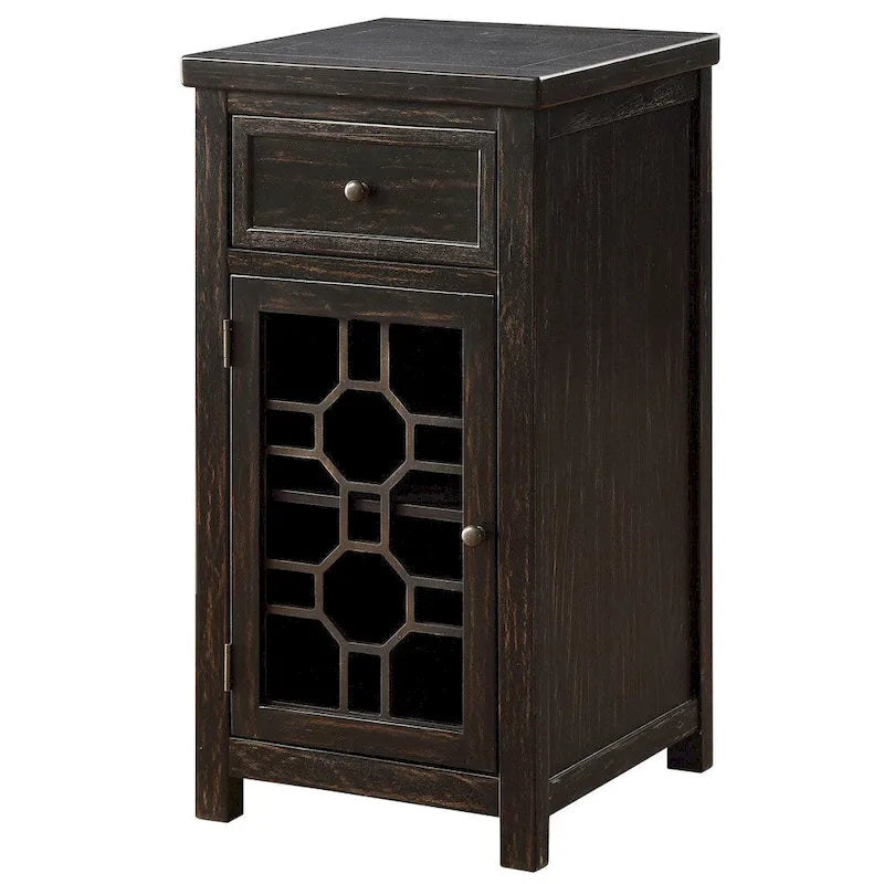 Transitional 18-inch Solid Wood 1-Drawer Side Table by