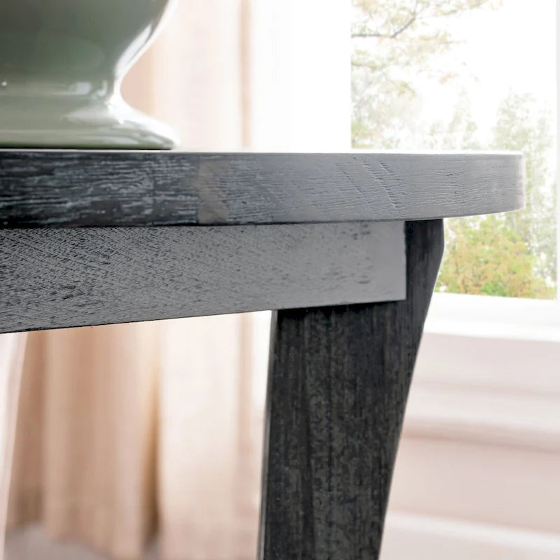 Round Side Table with Shelf