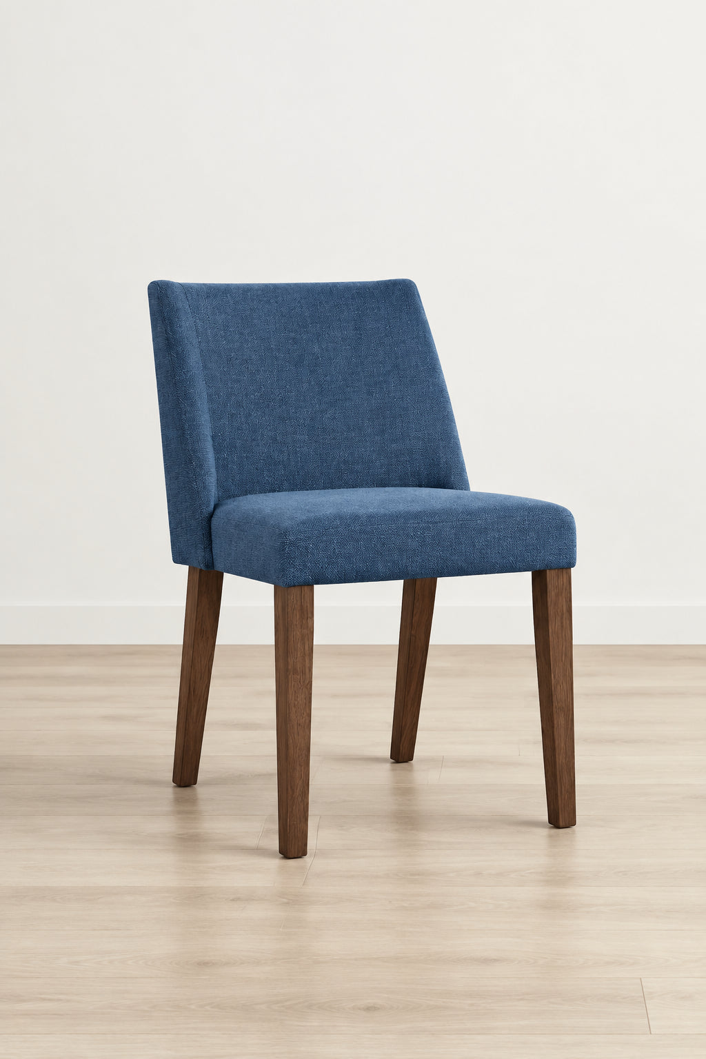 Dining Chairs Set Walnut and Linen Upholstery 2 Piece - Various Colors