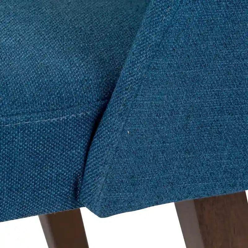 Dining Chairs Set Walnut and Linen Upholstery 2 Piece - Various Colors