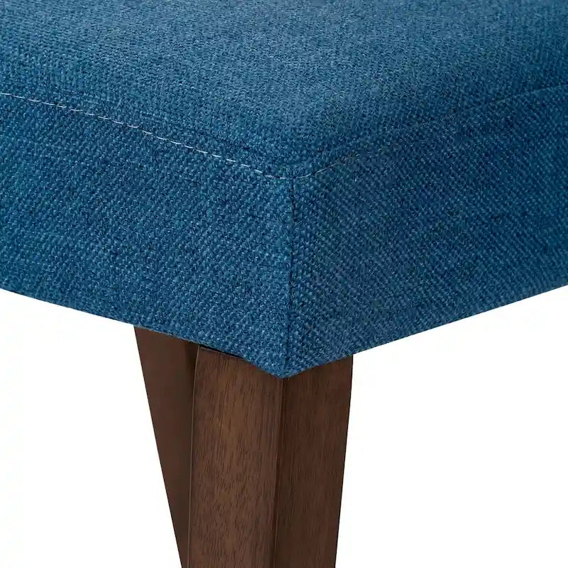 Dining Chairs Set Walnut and Linen Upholstery 2 Piece - Various Colors