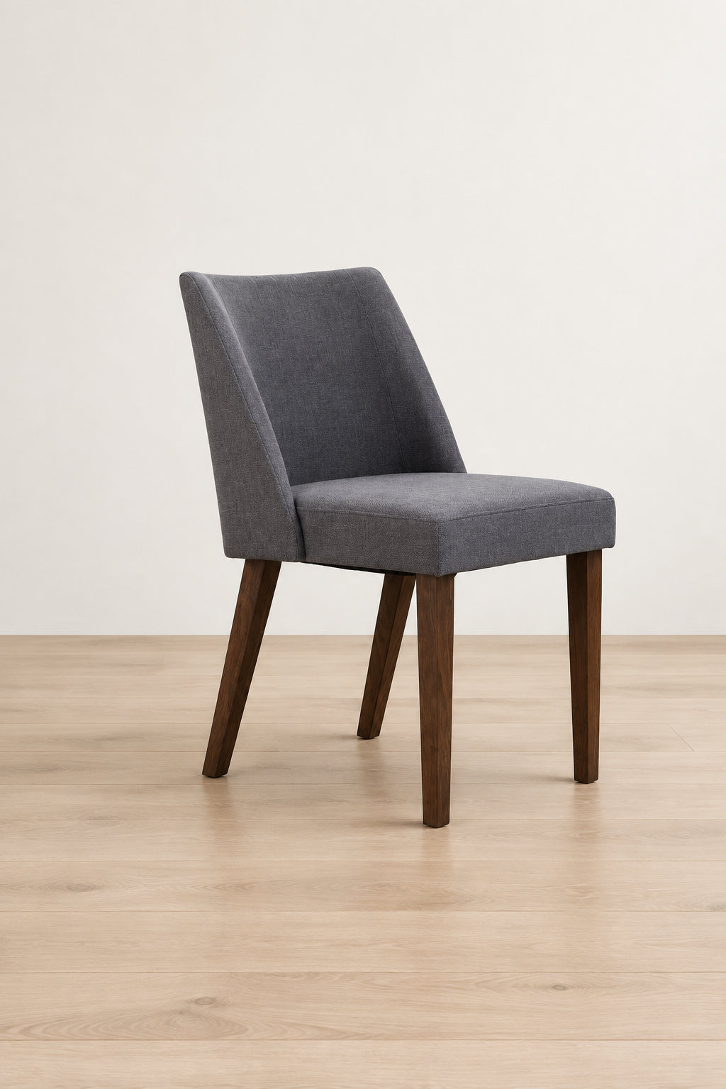 Dining Chairs Set Walnut and Linen Upholstery 2 Piece - Various Colors