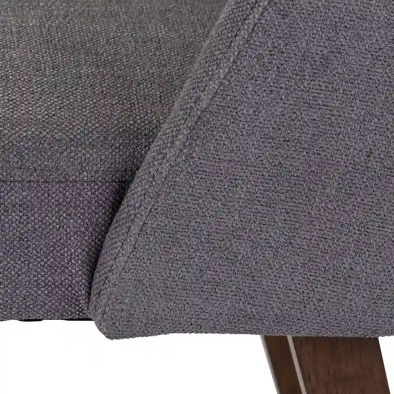 Dining Chairs Set Walnut and Linen Upholstery 2 Piece - Various Colors