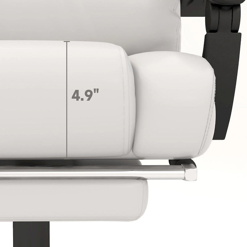 Office Desk Chair Recliner, Height Adjustable Movable Lumbar Support with 6-Point Vibrating Massage