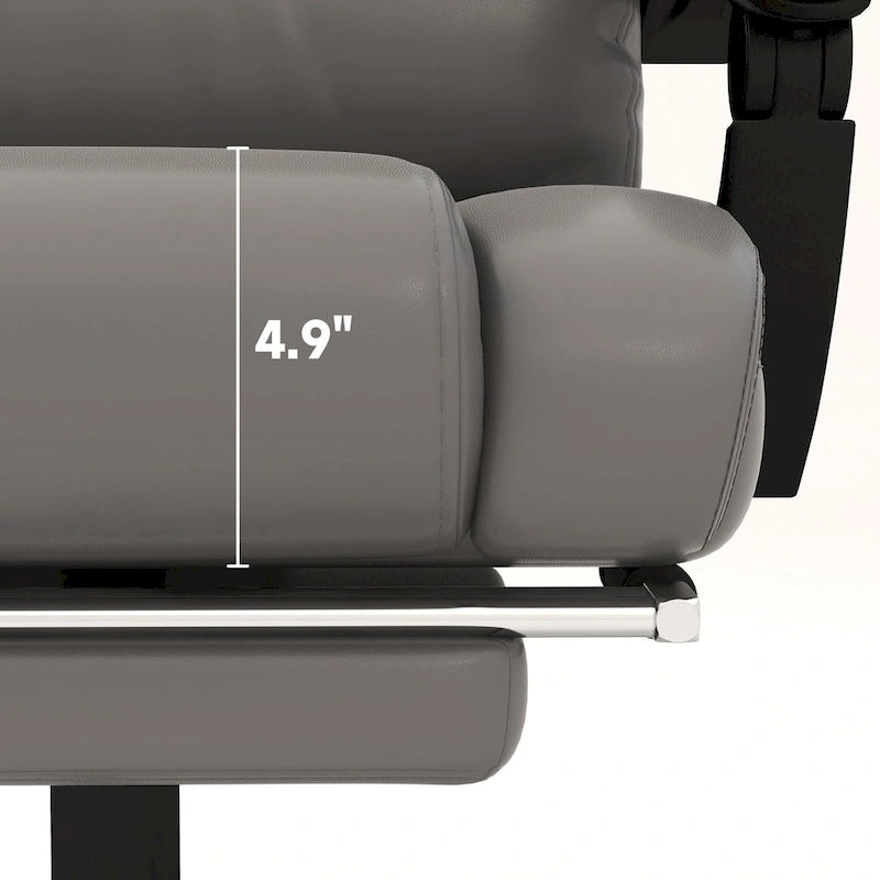 Office Desk Chair Recliner, Height Adjustable Movable Lumbar Support with 6-Point Vibrating Massage