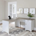 60W L Shaped Desk with Drawers and Storage