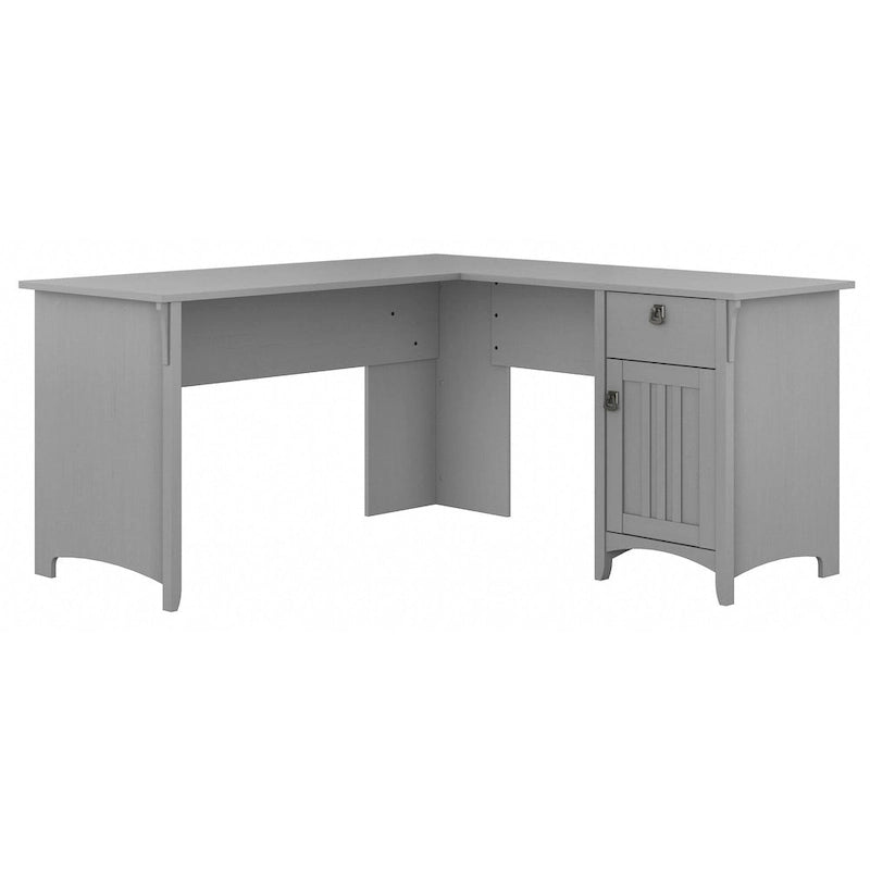 60W L Shaped Desk with Drawers and Storage