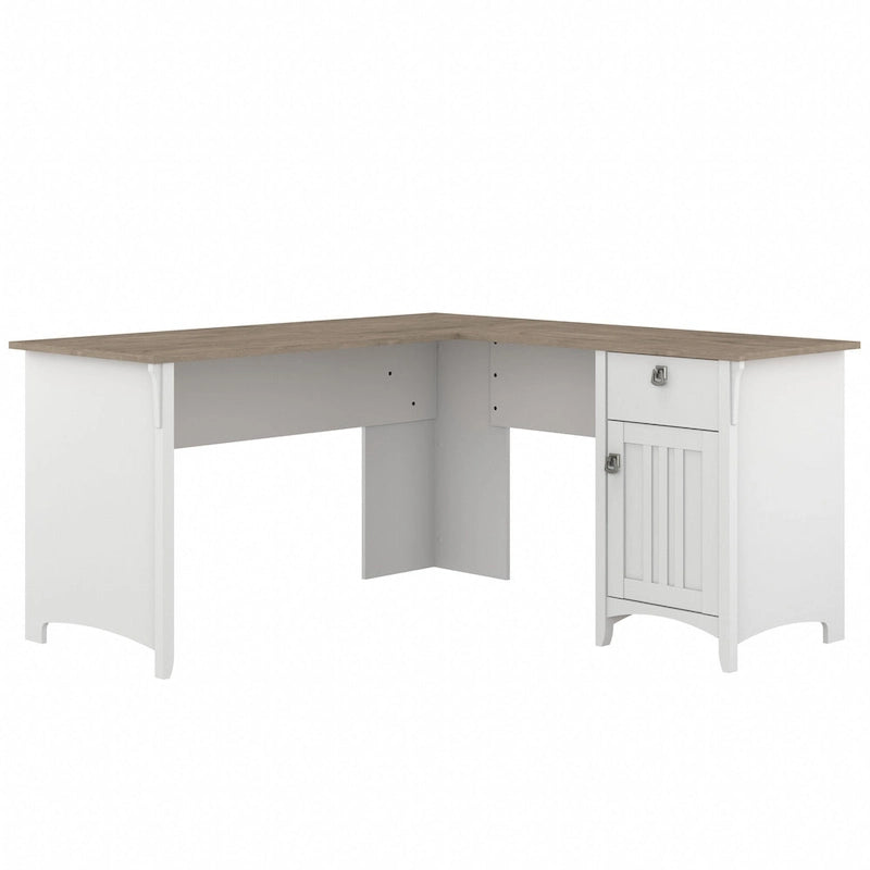 60W L Shaped Desk with Drawers and Storage