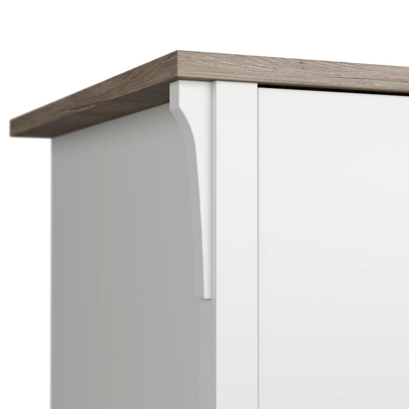 60W L Shaped Desk with Drawers and Storage