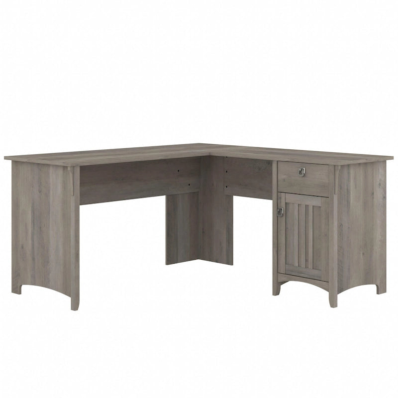 60W L Shaped Desk with Drawers and Storage