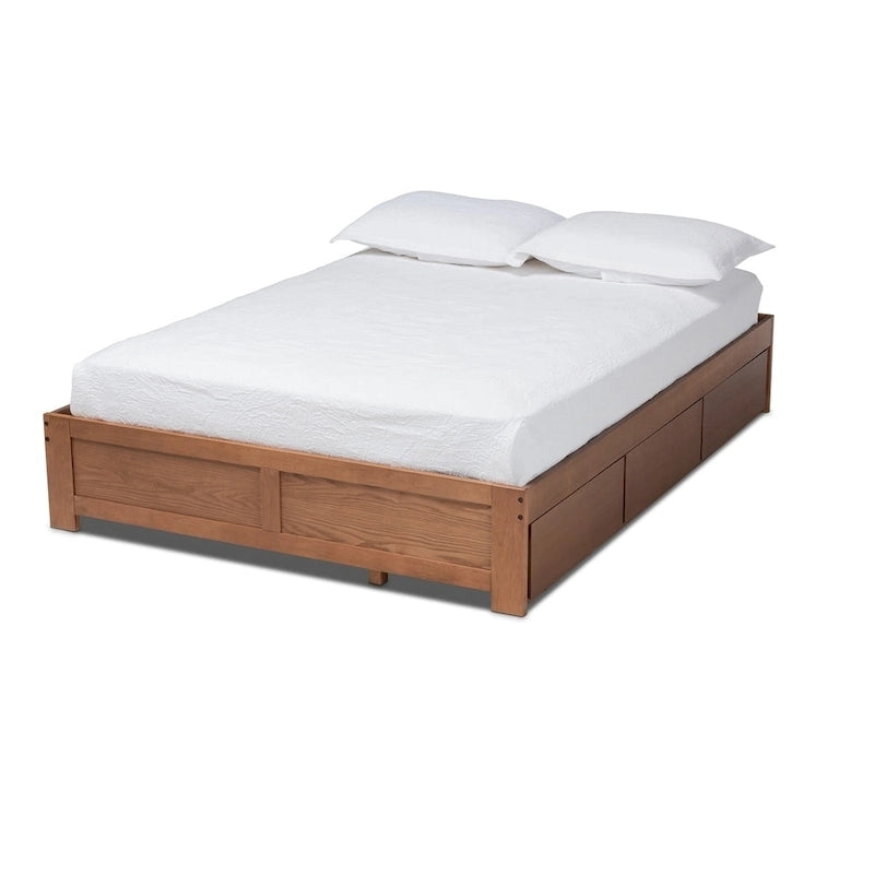 Modern and Contemporary 3-Drawer Platform Storage Bed Frame