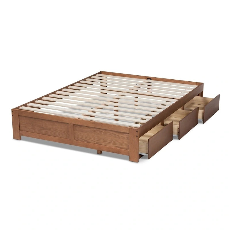 Modern and Contemporary 3-Drawer Platform Storage Bed Frame