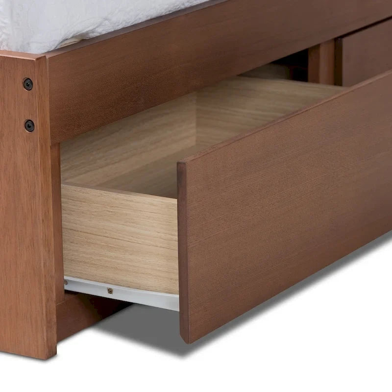 Modern and Contemporary 3-Drawer Platform Storage Bed Frame