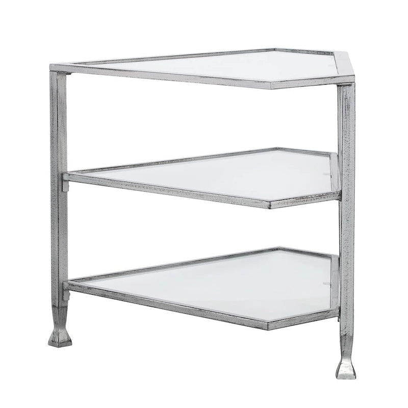 Metal Corner Media TV Stand for TV's up to 33.25