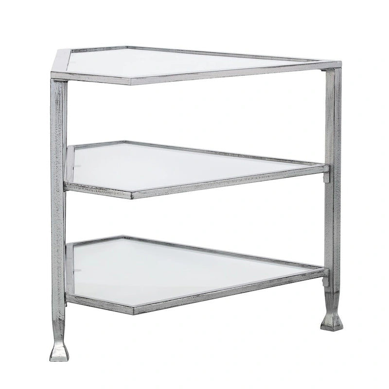 Metal Corner Media TV Stand for TV's up to 33.25