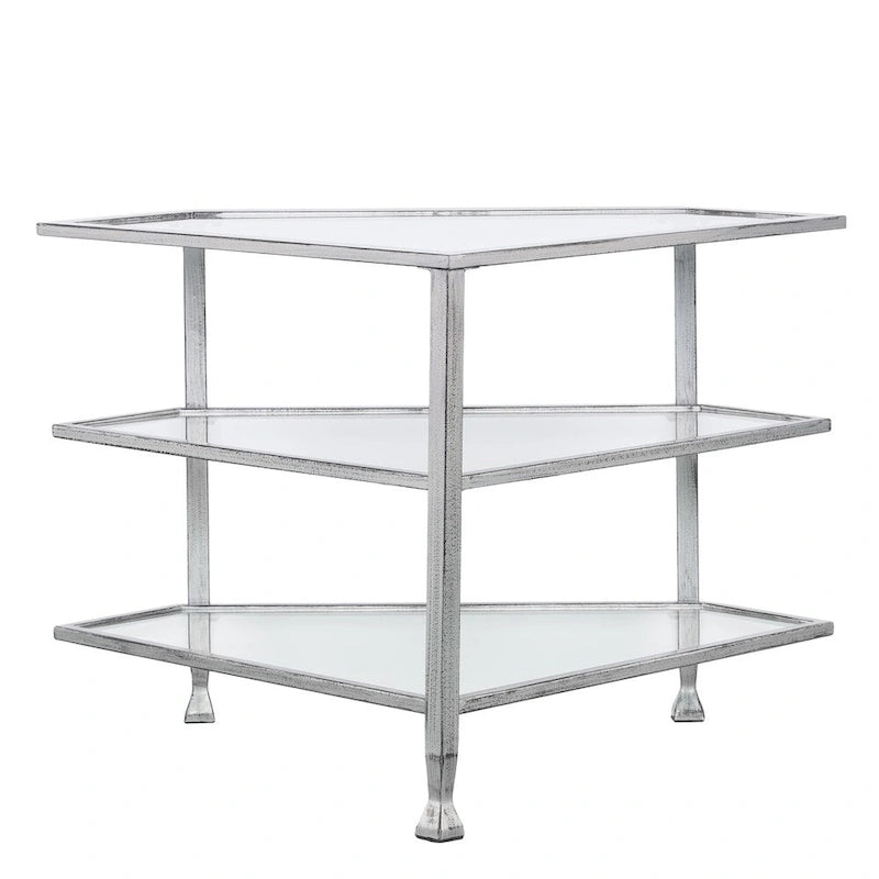 Metal Corner Media TV Stand for TV's up to 33.25