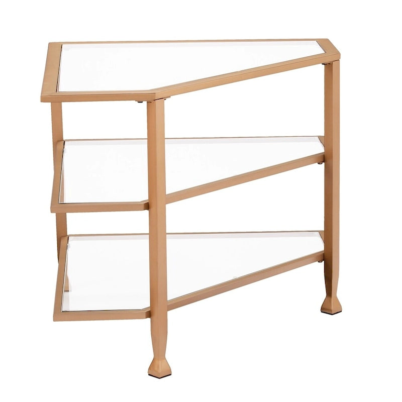Metal Corner Media TV Stand for TV's up to 33.25