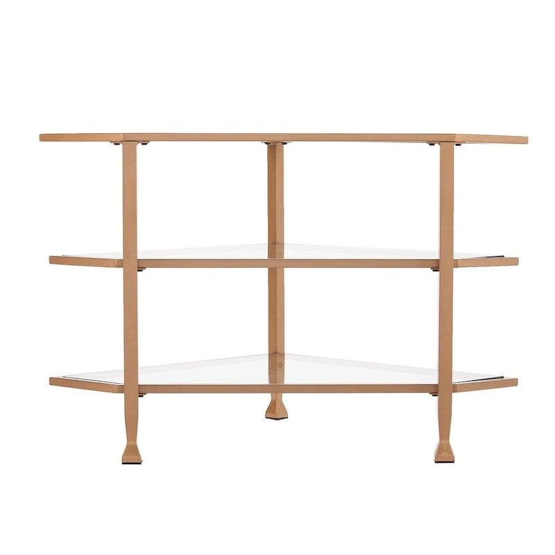 Metal Corner Media TV Stand for TV's up to 33.25