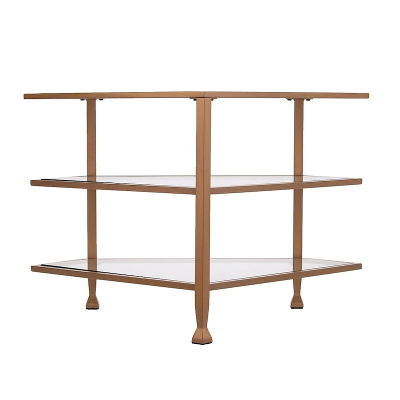 Metal Corner Media TV Stand for TV's up to 33.25