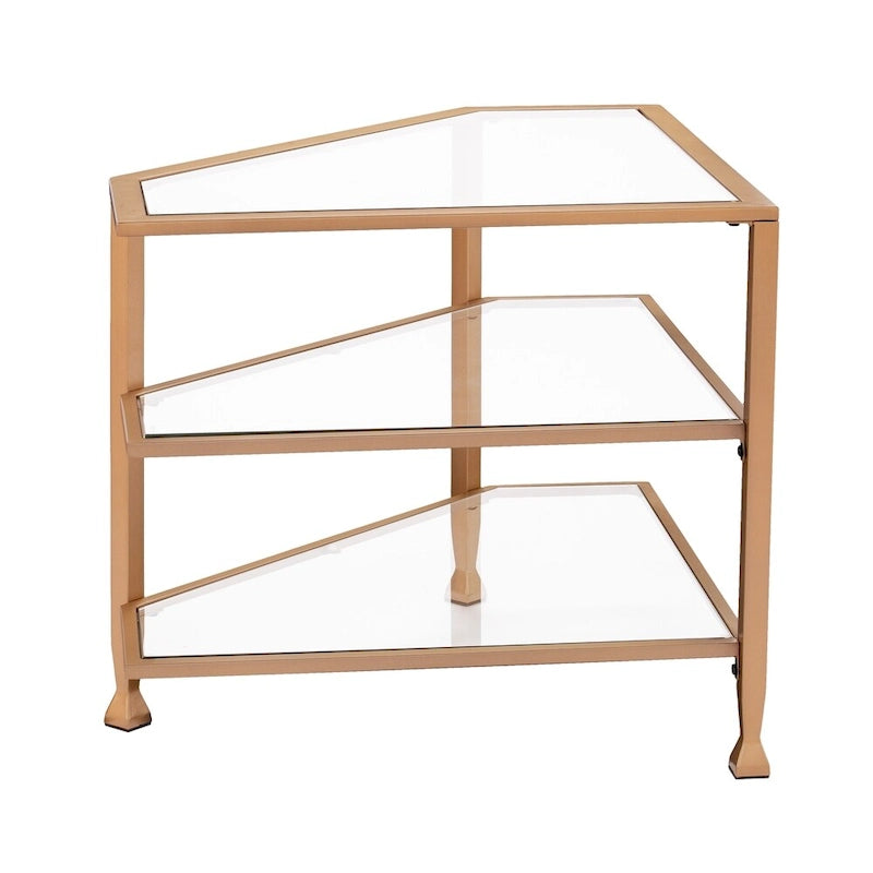 Metal Corner Media TV Stand for TV's up to 33.25