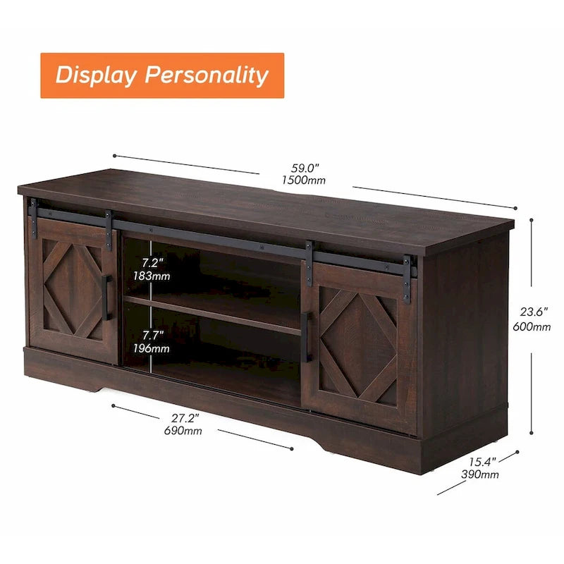 Barndoor TV Stand Entertainment Center for TVs up to 70-inch