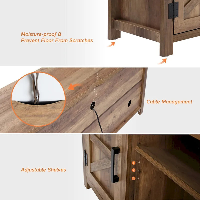 Barndoor TV Stand Entertainment Center for TVs up to 70-inch