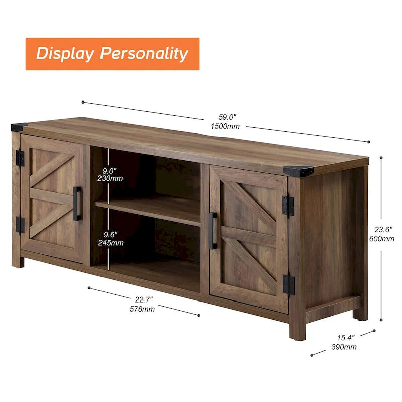 Barndoor TV Stand Entertainment Center for TVs up to 70-inch
