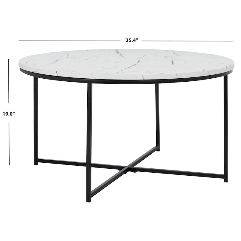 Marble Coffee Table - 35 W x 35 D x 19 H - 35Wx35Dx19H