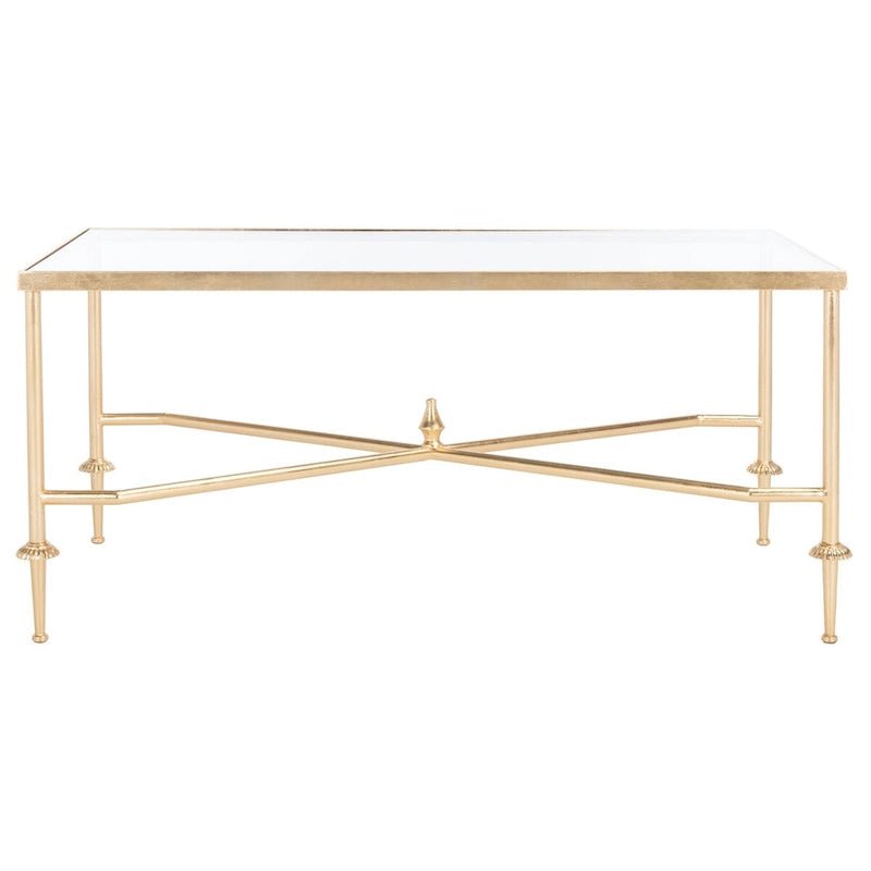 Gold Leaf Coffee Table - 44 W x 24 L x 20.5 H - 44Wx24Dx21H