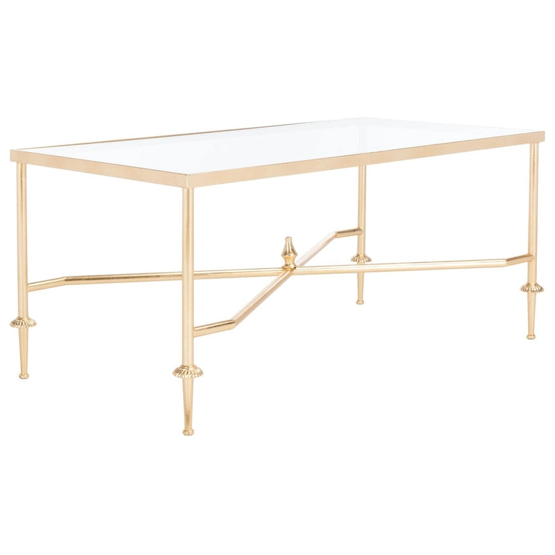 Gold Leaf Coffee Table - 44 W x 24 L x 20.5 H - 44Wx24Dx21H