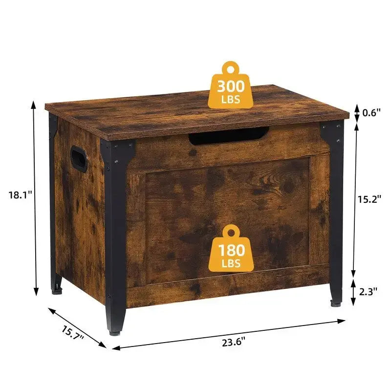 Angle iron storage box stool