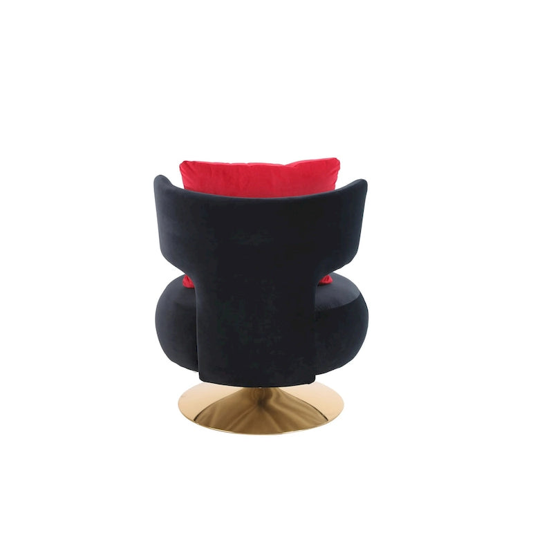 Fabric Swivel Round Barrel Chair