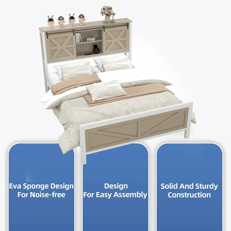 Oak Queen/King Size Bed Frame