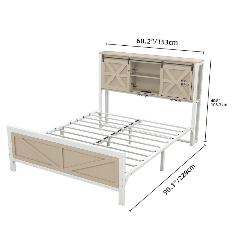 Oak Queen/King Size Bed Frame