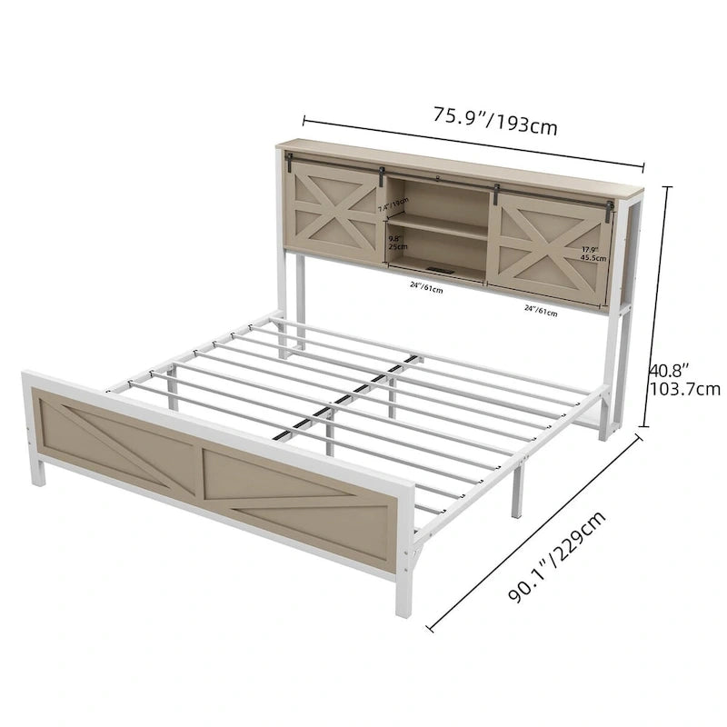 Oak Queen/King Size Bed Frame