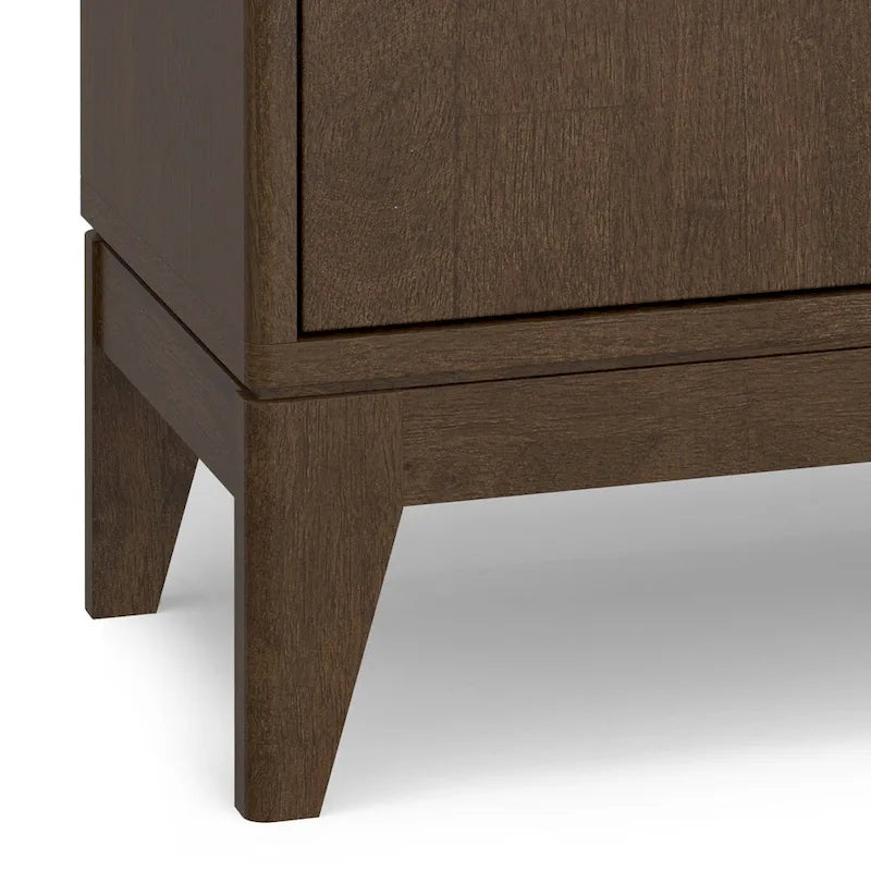 SOLID HARDWOOD 38 Wide Rectangle Modern 2 Door Sideboard Buffet/Storage Cabinet in Walnut Brown